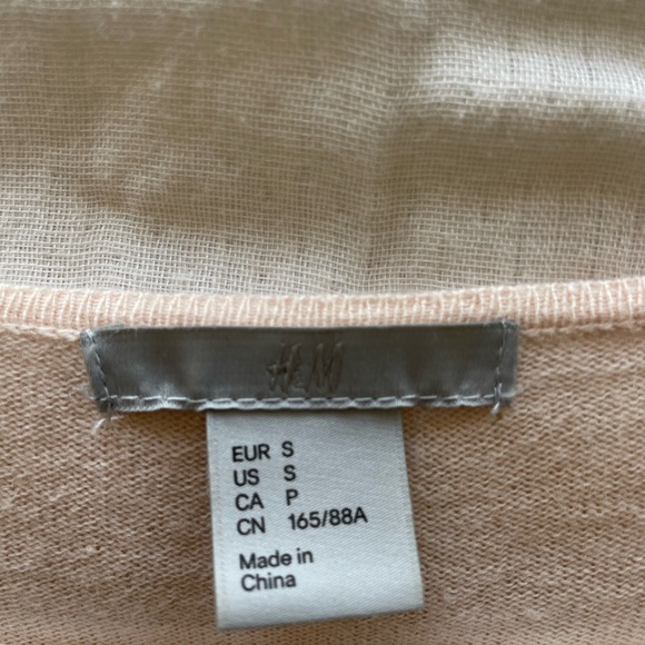 Pink cardigan with black ruffles. - Picture 2 of 2